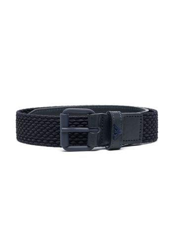 Emporio Armani Kids buckle-fastening woven belt - Blu