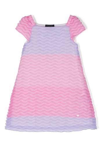 Emporio Armani Kids A-line short-sleeve dress - Rosa