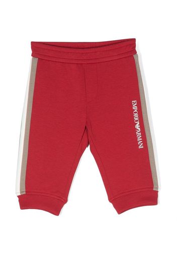 Emporio Armani Kids logo-print trousers - Rosso