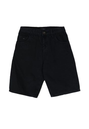 Emporio Armani Kids above-knee cotton shorts - Blu