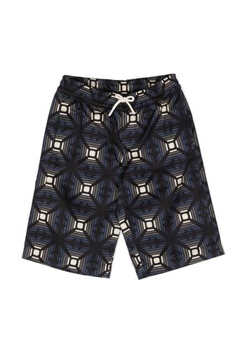 Emporio Armani Kids graphic all-over print shorts - Multicolore