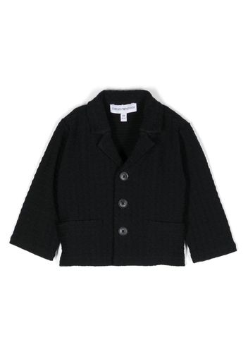 Emporio Armani Kids stretch-cotton knitted blazer - Blu