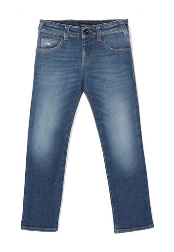 Emporio Armani Kids straight-leg denim jeans - Blu