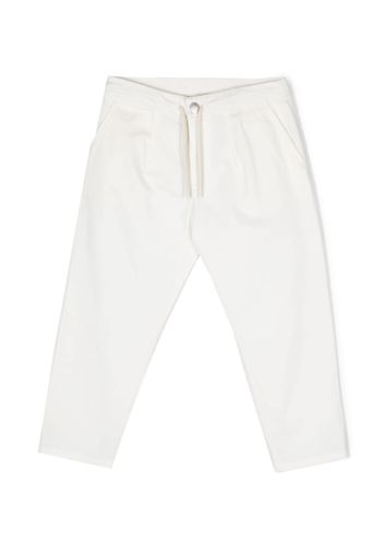 Emporio Armani Kids drawstring cotton pants - Toni neutri