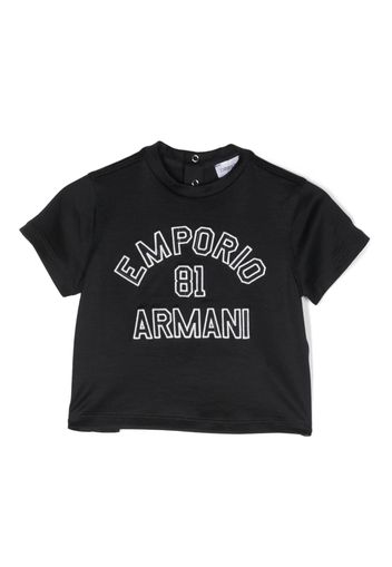 Emporio Armani Kids logo-print short-sleeved T-shirt - Blu