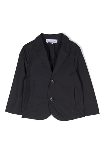 Emporio Armani Kids single-breasted cotton blazer - Blu