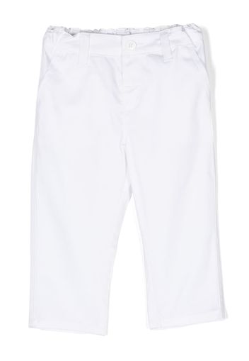 Emporio Armani Kids logo-plaque trousers - Bianco