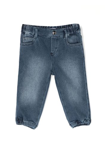 Emporio Armani Kids Jeans con ricamo logo - Blu