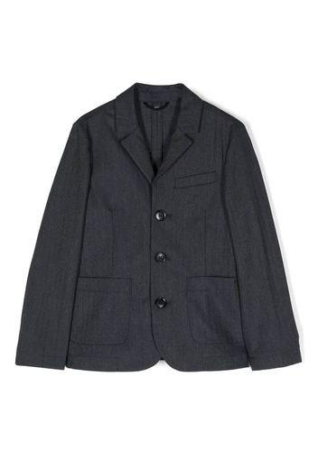 Emporio Armani Kids logo-plaque single-breasted blazer - Blu