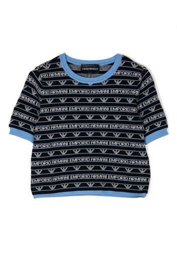 Emporio Armani Kids Top con logo - Nero