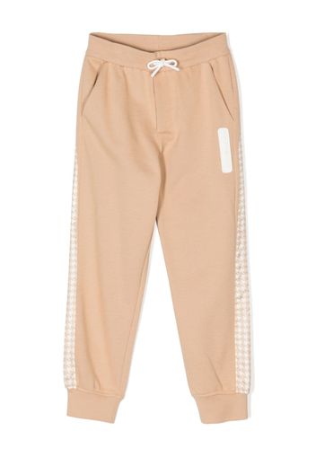 Emporio Armani Kids logo-patch drawstring cotton pants - Marrone