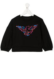 sequin logo sweatshirt