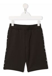 Emporio Armani Kids logo tape track shorts - Verde