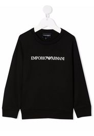 Emporio Armani Kids logo-print crewneck sweatshirt - Nero