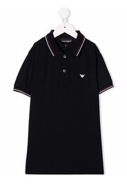 Emporio Armani Kids Polo con ricamo - Blu