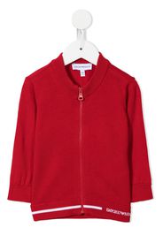 Emporio Armani Kids Cardigan con zip - Rosso