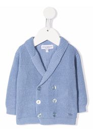 Emporio Armani Kids TEEN double-breasted cardigan - Blu