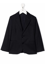 Emporio Armani Kids virgin-wool single-breasted blazer - Blu