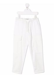 Emporio Armani Kids drawstring-waist trousers - Bianco