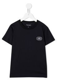 Emporio Armani Kids logo-patch short-sleeved T-shirt - Blu