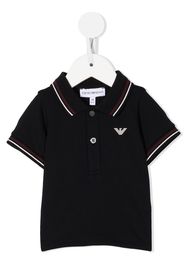 Emporio Armani Kids short-sleeve cotton polo shirt - Nero