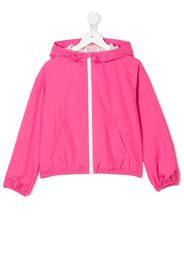 Emporio Armani Kids logo print hooded jacket - Rosa