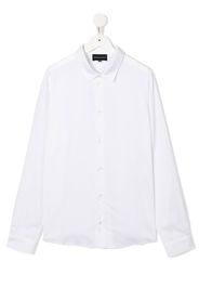 Emporio Armani Kids long-sleeved cotton shirt - Bianco