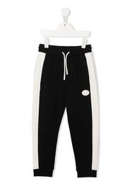 Emporio Armani Kids two-tone panel detail track pants - Blu