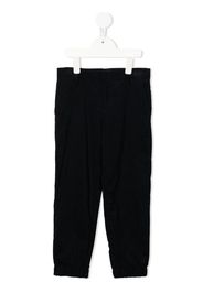 Emporio Armani Kids fine-ribbed straight-leg trousers - Blu