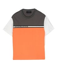 Emporio Armani Kids logo-print panelled T-Shirt - Verde