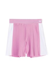 Emporio Armani Kids contrasting-panel pleated shorts - Rosa