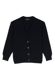 Emporio Armani Kids V-neck buttoned cardigan - Blu