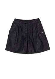 Emporio Armani Kids pleated cotton shorts - Blu