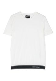 Emporio Armani Kids logo-waistband T-shirt - Bianco