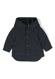 Emporio Armani Kids hooded button-up padded jacket - Blu