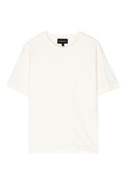 Emporio Armani Kids seam-detail cotton T-shirt - Toni neutri