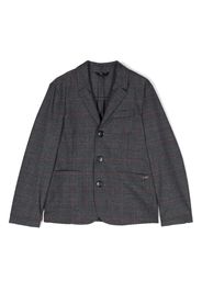 Emporio Armani Kids Blazer monopetto a quadri - Grigio