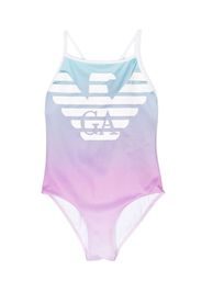 Emporio Armani Kids logo-print one-piece swimsuit - Rosa