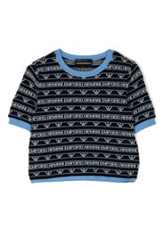 Emporio Armani Kids Top con logo - Nero