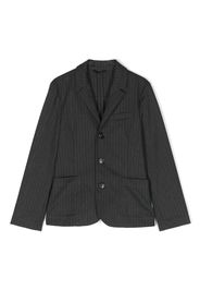 Emporio Armani Kids single-breasted pinstripe-pattern blazer - Grigio