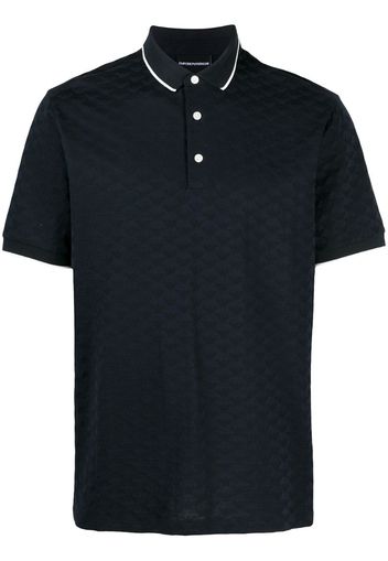 textured knit polo shirt