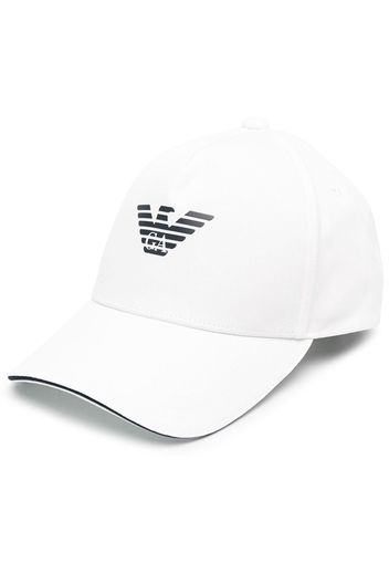 Emporio Armani logo-embroidered baseball cap - Bianco