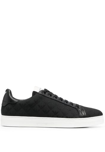 Emporio Armani quilted low-top sneakers - Nero