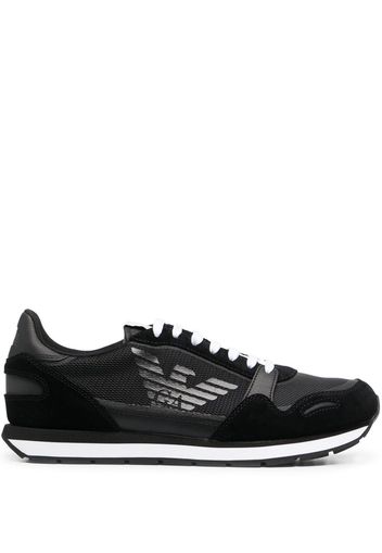 Emporio Armani logo-printed sneakers - Nero