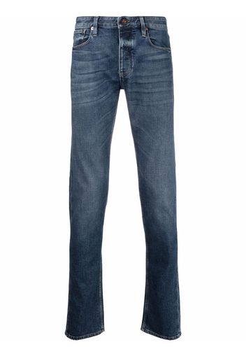 Emporio Armani Jeans dritti con vita media - Blu