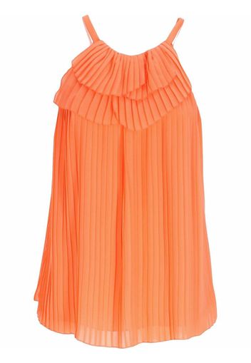 Emporio Armani halterneck pleated blouse - Arancione