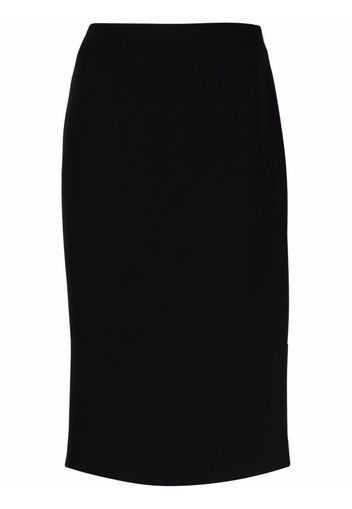 Emporio Armani high-waisted bodycon midi skirt - Nero