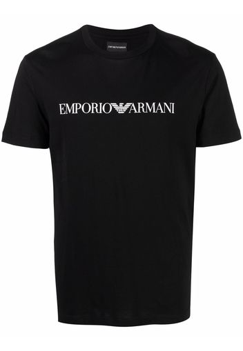 Emporio Armani logo-print cotton T-Shirt - Nero