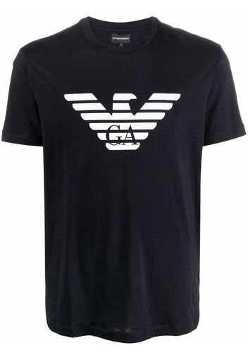 Emporio Armani Eagle-logo T-shirt - Blu