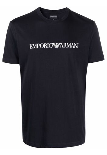 Emporio Armani logo-print T-shirt - Blu